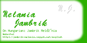melania jambrik business card